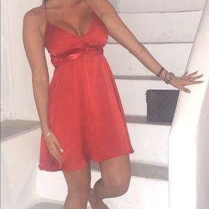 Red Mini summer dress